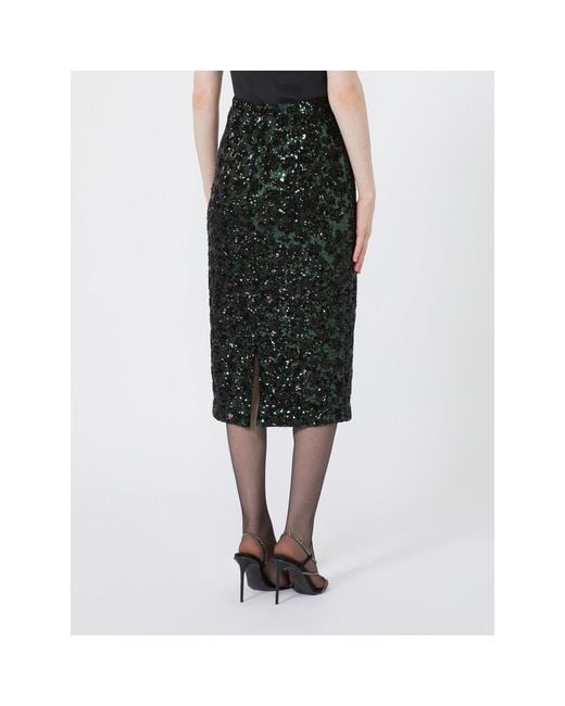 Max Mara Black Back-Slit Skirt