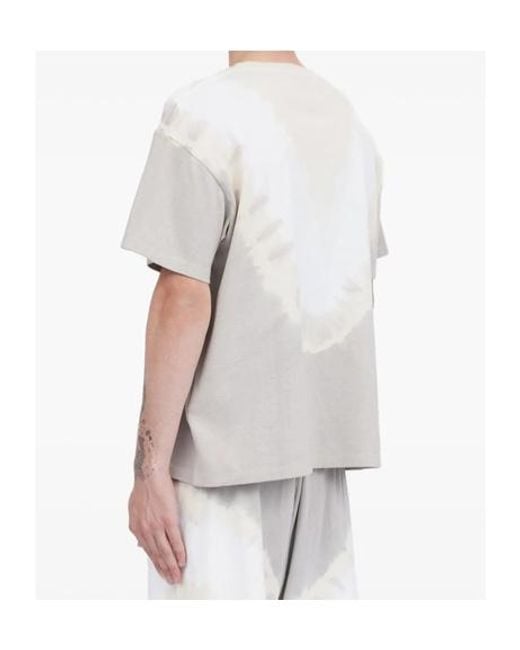 MM6 by Maison Margiela White Printed Crewneck T-Shirt for men