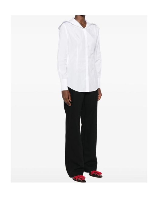 Jean Paul Gaultier White Long-Sleeved Top