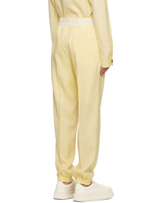 Jil Sander Yellow High Waist Drawstring Track Pants