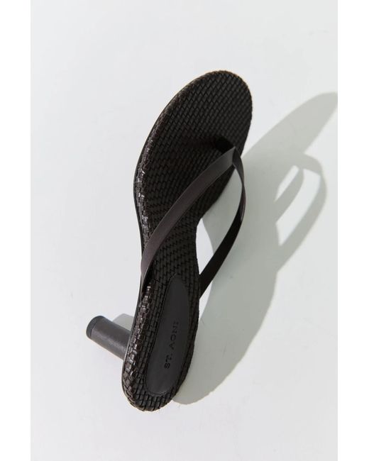 St. Agni Brown Open-Toe High-Heeled Sandals