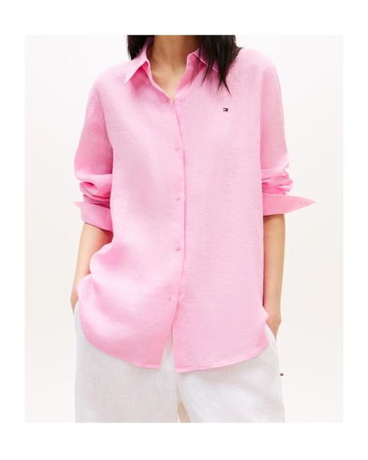 Tommy Hilfiger Pink Long Sleeve Shirt