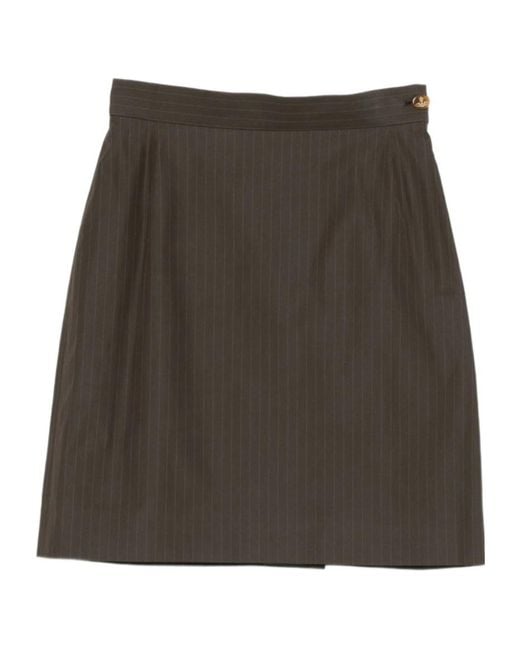 Vivienne Westwood Brown Pinstripe Mini Skirt