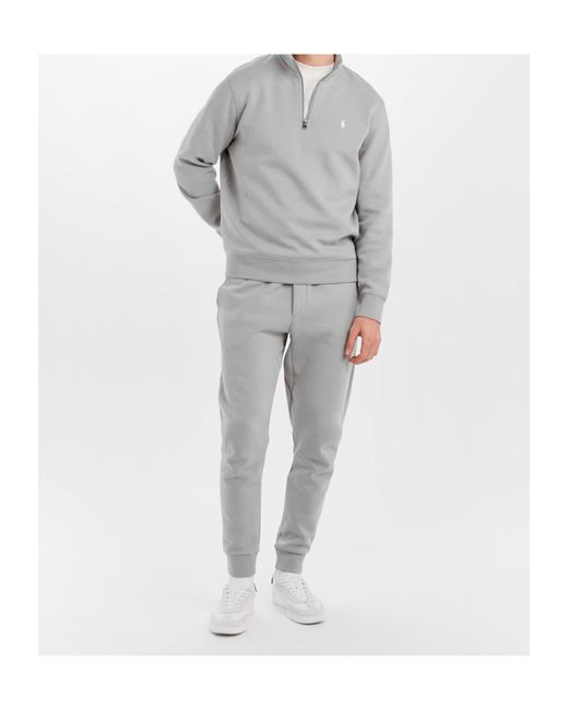 Polo Ralph Lauren Gray Quarter Zip-Up Hoodie for men