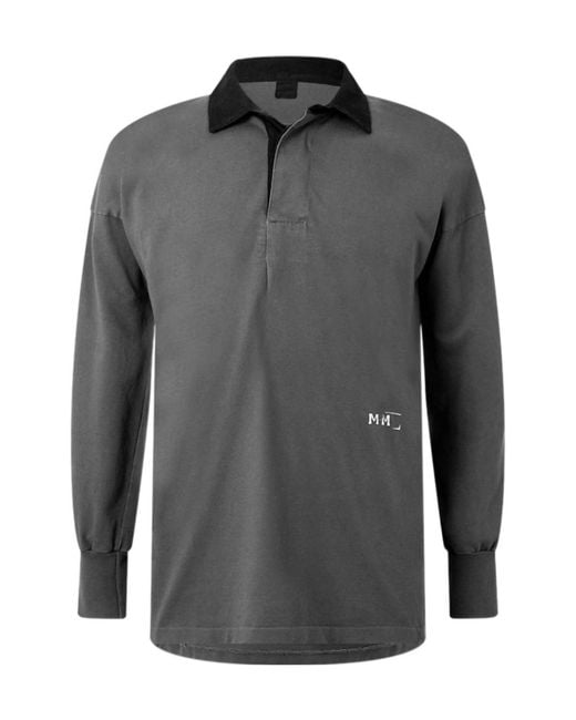 Maison Margiela Gray Long-Sleeved Polo Shirt for men