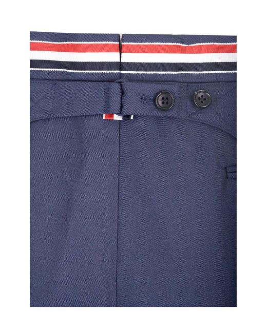 Thom Browne Blue Rwb Stright-Leg Pants for men