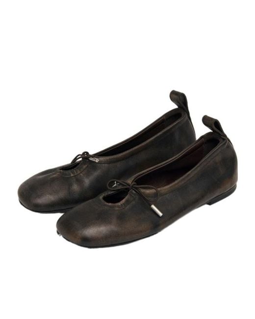 Alohas Black Rosalind Bow Ballet Flats