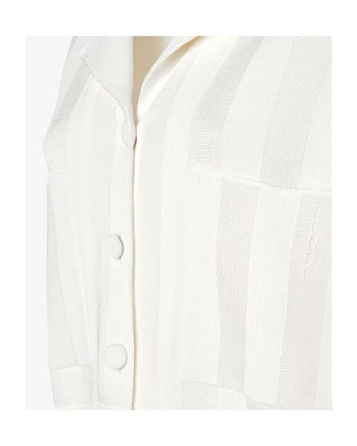Fendi White Blouson
