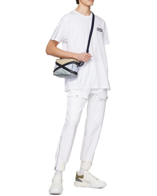 McQueen Gray The Harness Shoulder Bag for men