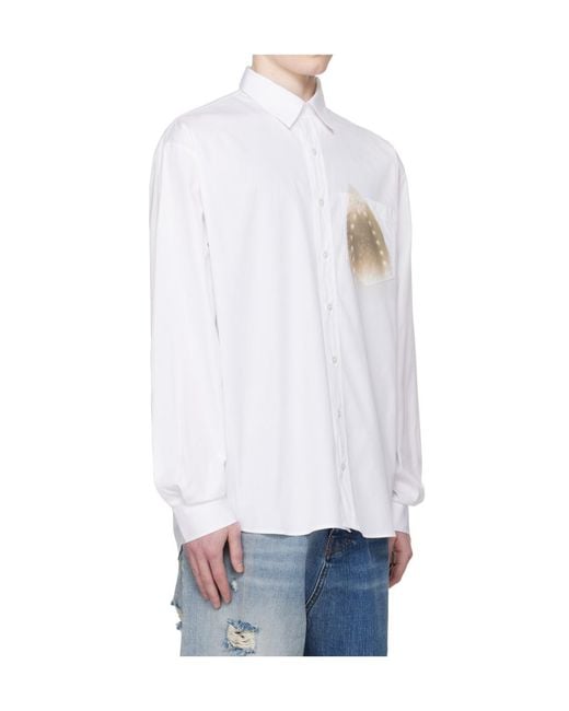 Vetements White Pocket Detail Shirt for men