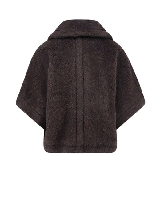Max Mara Black Short-Sleeved Cape