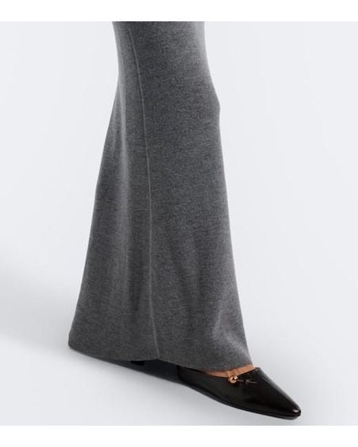 AYA MUSE Gray Vao Knitted Maxi Dress