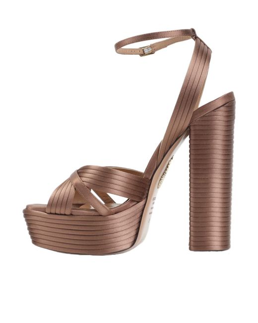 Aquazzura Brown Sundace Sandals
