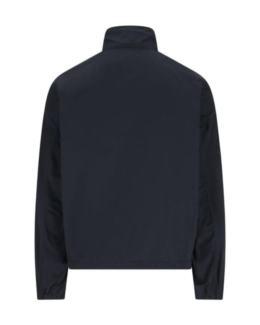 Stone Island Blue Logo Patch High Neck Jacket for men