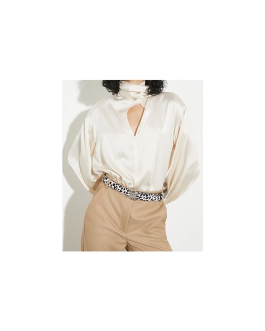 MAX&Co. White Adjustable Waist Belt