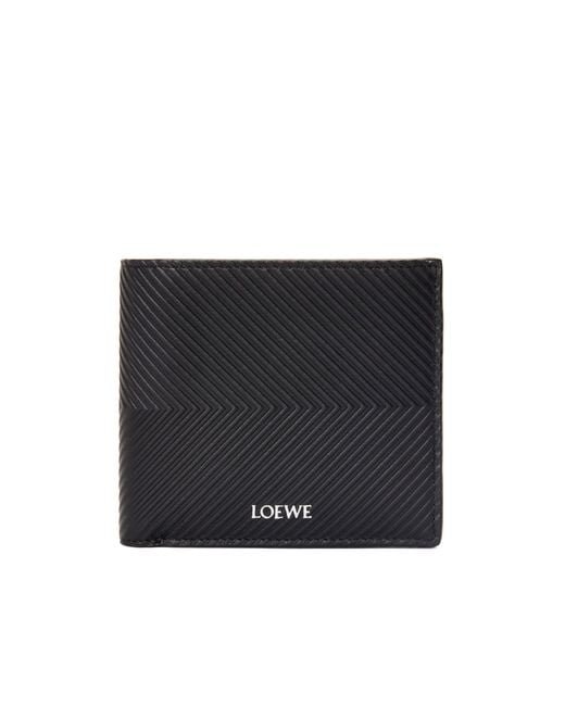 Loewe Black Stamped Logo Printed Bifold Wallet for men