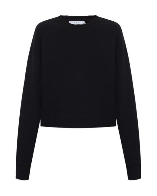 IRO Black Round Collar Long Sleeve Sweater