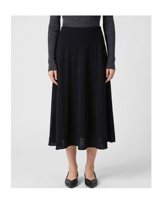 Extreme Cashmere Black Flared Skirt