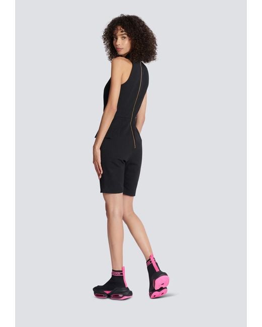 Balmain Black Balmaain Buttoned Jumpsuit