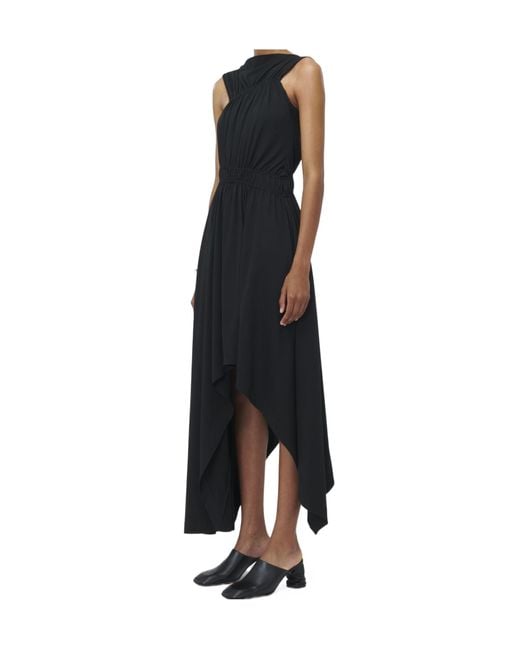 McQueen Black Boat-Neck Sleeveless Dress