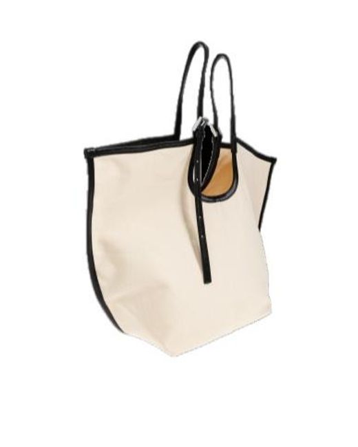 AllSaints Natural Ara Contrast-Trim Tote Bag