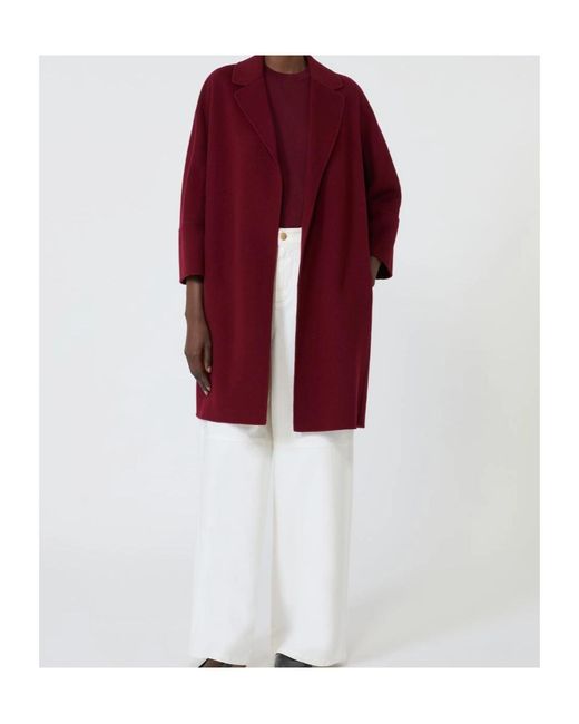 Max Mara Red S Arona Belted Coat