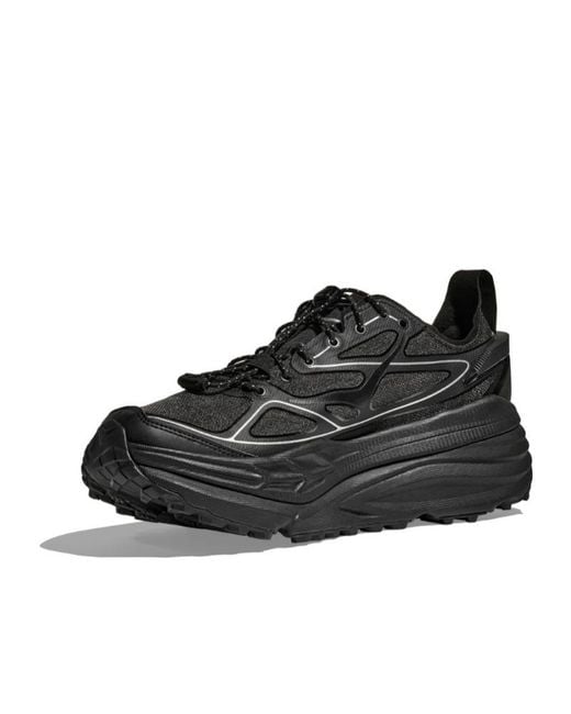 Hoka One One Black Stinson One7 Low Top Running Shoes for men