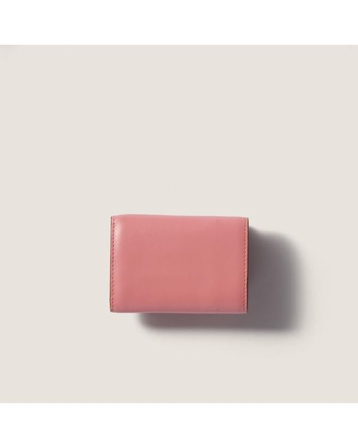 Miu Miu Pink Small Leather Wallet