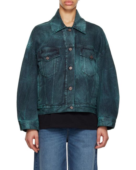 Stella McCartney Blue Tie-Dye Oversized Denim Jacket