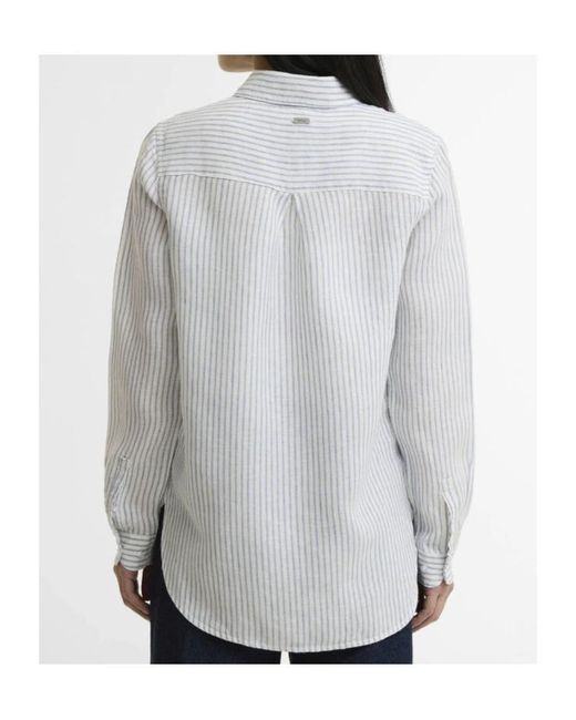 Barbour Gray Marine Relaxed Long-Sleeved Shirt
