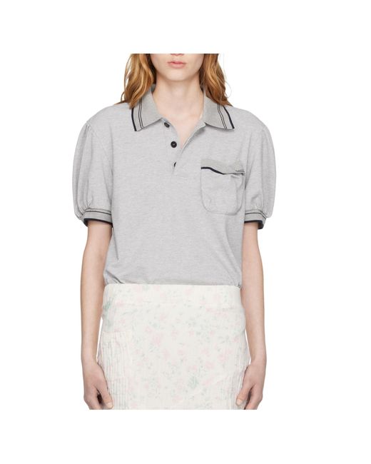 OPEN YY Gray Short-Sleeved Polo Shirt
