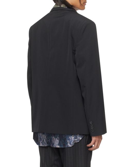 Acne Black Single-Breasted Notched Blazer for men