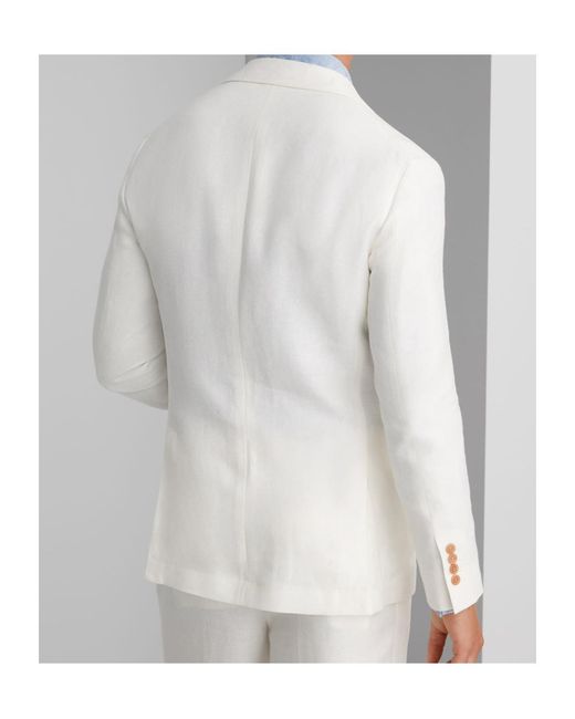 Brunello Cucinelli White Single-Breasted Tailored Blazer for men