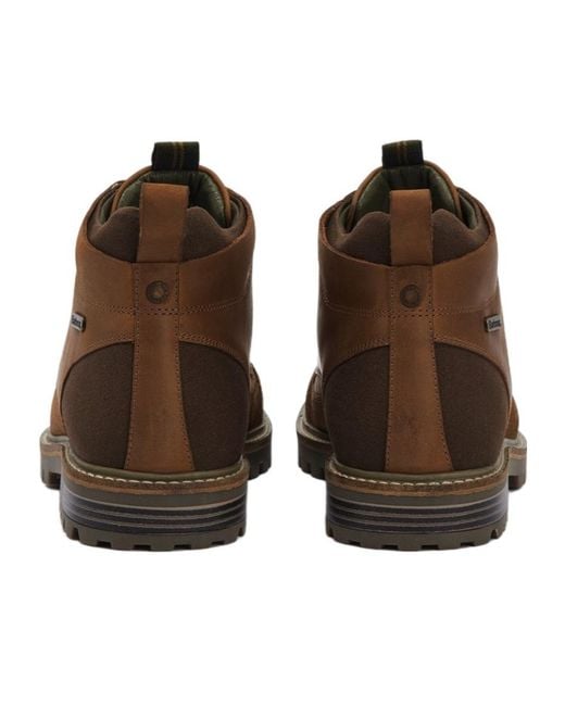 Barbour Brown Quartz Derby Boots for men