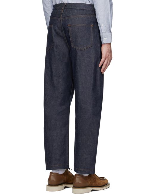A.P.C. Blue Cotton Jeans for men