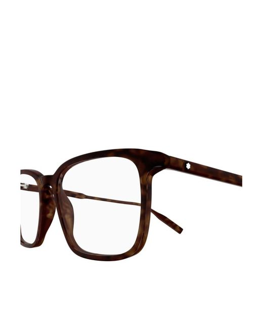 Montblanc White Eyewear Rectangular Frame Glasses for men