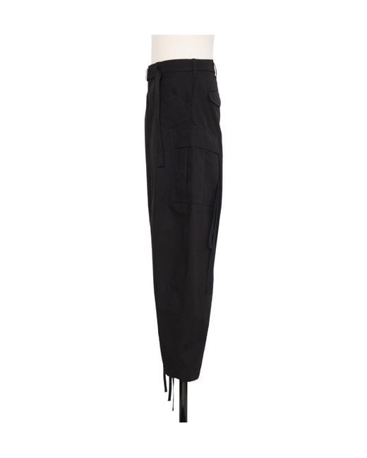 Sacai Black Rip Stop Pants for men