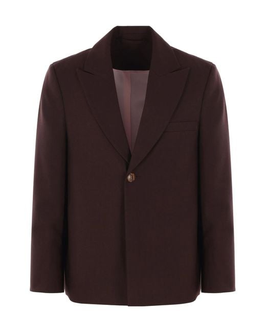 Séfr Brown Peak-Lapels Blazer