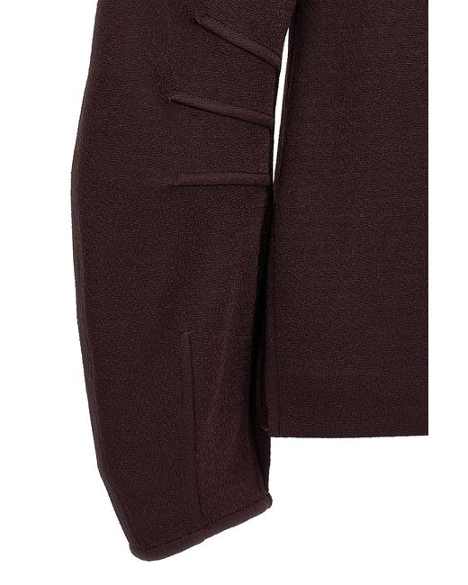 Jil Sander Purple Wide-Sleeved Crewneck Jumper