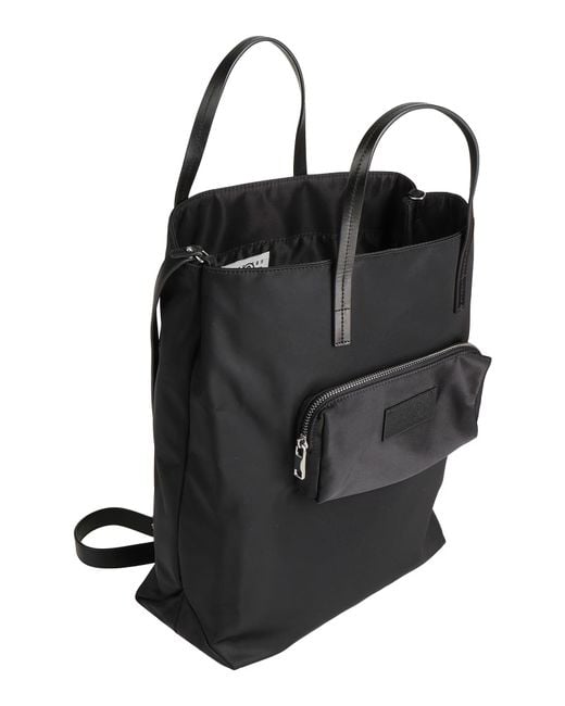 MM6 by Maison Margiela Black Large Solid-Color Handbag
