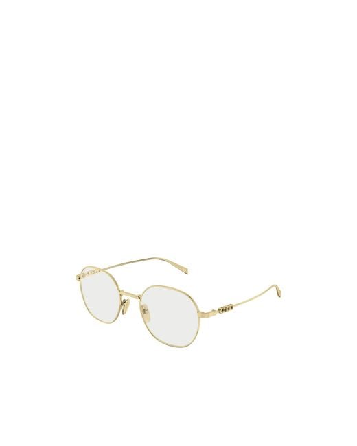 Gucci White Eyewear Round Frame Glasses