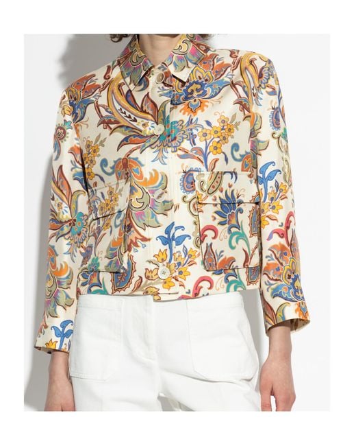 Etro Metallic Paisley Printed Jacket