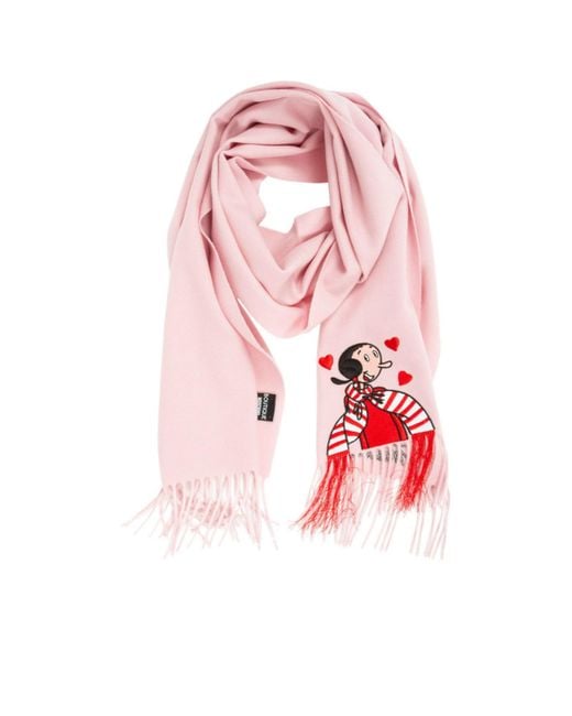 Moschino Pink Olivia Wool Scarf