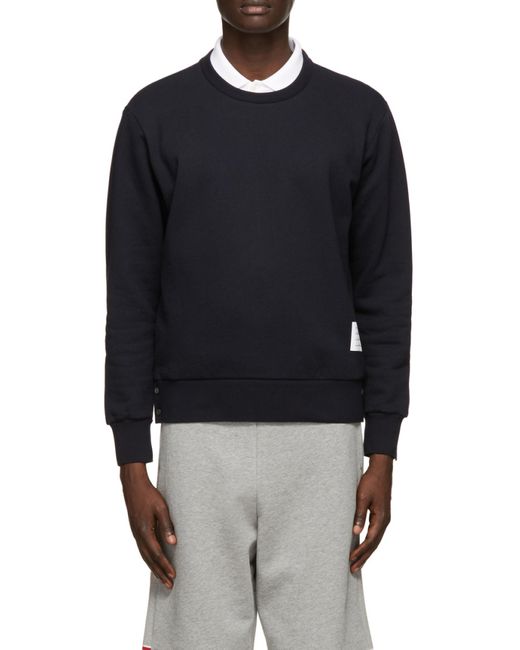 Thom Browne Blue Rwb Stripe Sweatshirt for men