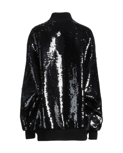 Rick Owens Black Wool Baseball Jacket