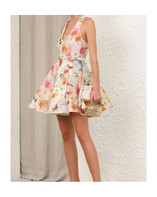 Zimmermann White Alchemy Racer Flared Dress