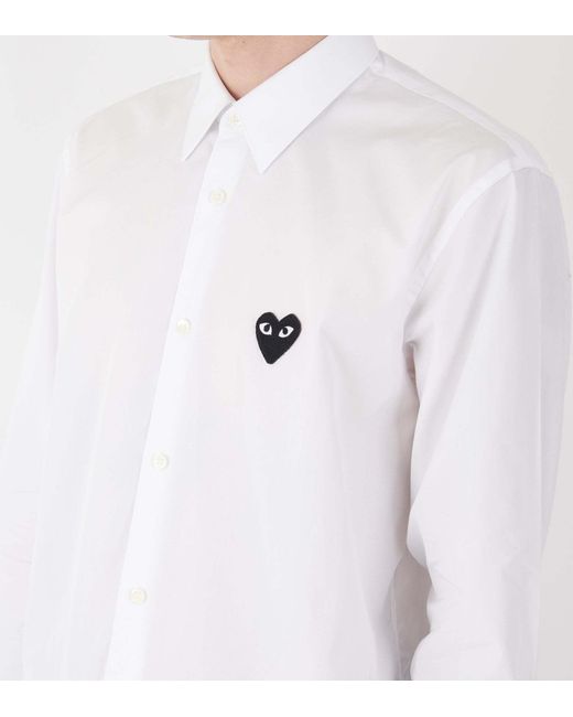 COMME DES GARÇONS PLAY White Long-Sleeved Shirt for men