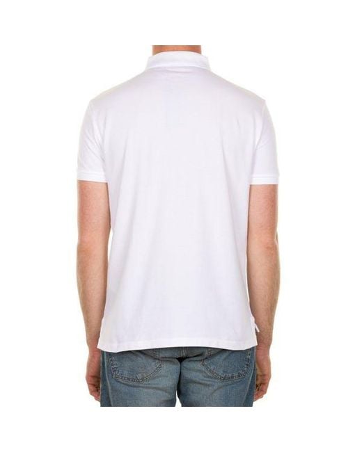 Polo Ralph Lauren White Logo Embroidered Polo Shirt for men