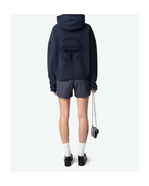 Zadig & Voltaire Blue Elastic Waist Shorts