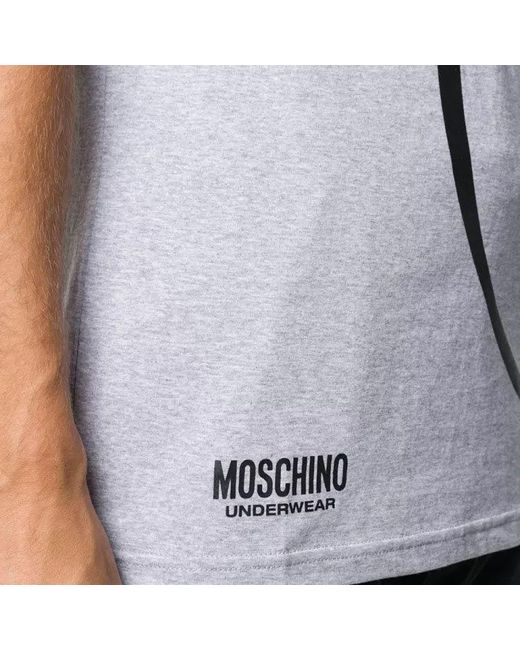 Moschino White Logo Short-Sleeved T-Shirt for men
